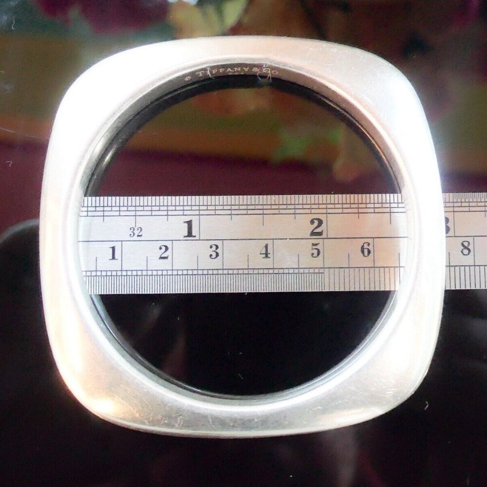 Tiffany & Co. Silver Square Bangle - Picture 3 of 12